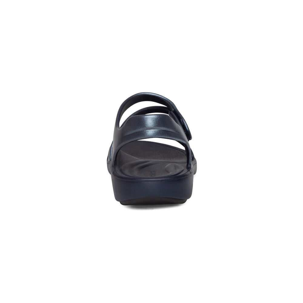 Aetrex Women's Jillian Sport Water-Friendly Sandals - Navy | USA EKGJJQL